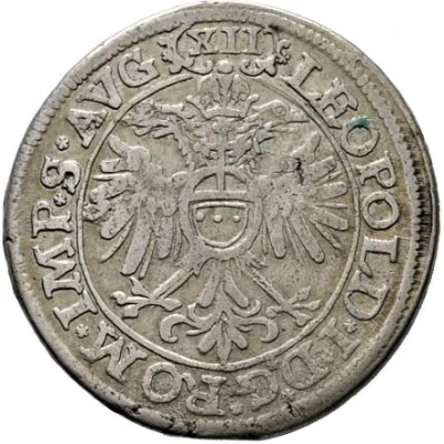 12 Kreuzer - Leopold I indented shield ND back