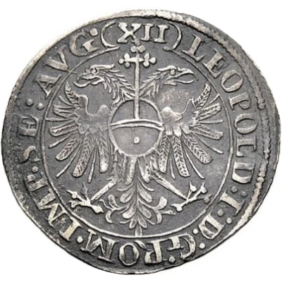 12 Kreuzer - Leopold I ornate shield back