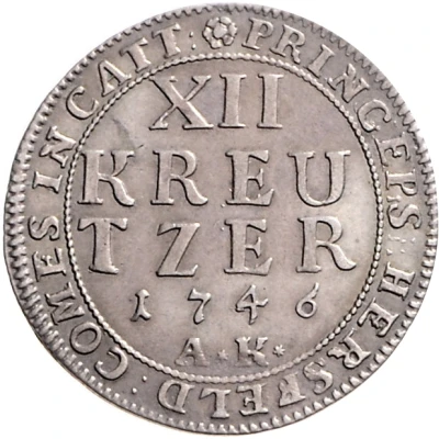 12 Kreuzer - Louis VIII back