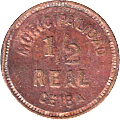 1⁄2 Real Necessity coin - La Ceiba front