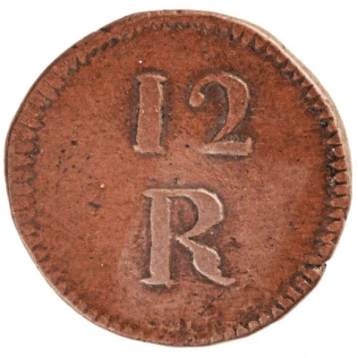 12 Réis - Maria II Goa back