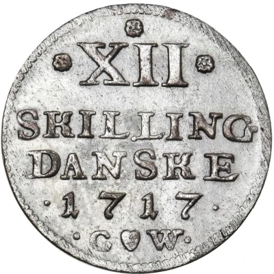 12 Skilling Dansk - Frederik IV back