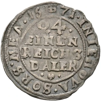 1⁄24 Thaler - Charles XI back