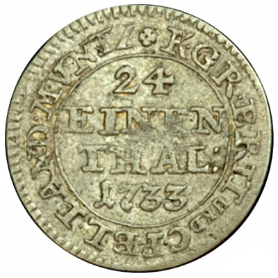 1⁄24 Thaler - George II back