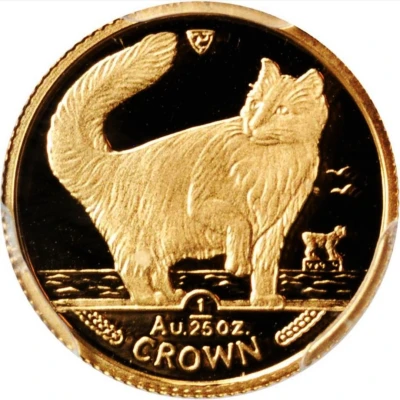 1⁄25 Crown - Elizabeth II Norwegian Forest Cat back