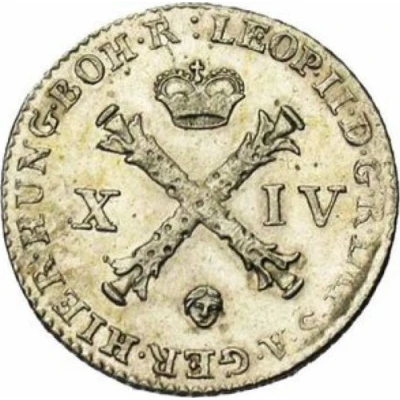 14 Liards / Oorden - Leopold II front