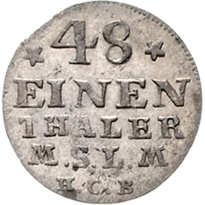 1⁄48 Thaler - Adolphus Frederick IV back