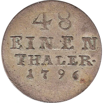 1⁄48 Thaler - Frederick Albert back