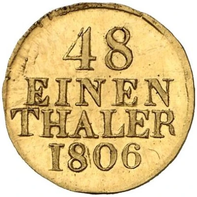 1⁄48 Thaler - Frederick August I Gold Pattern back