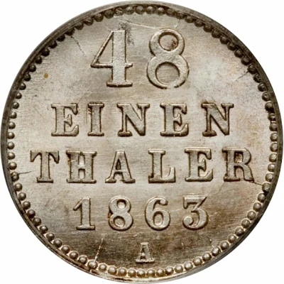 1⁄48 Thaler - Frederick Francis II back