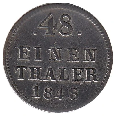 1⁄48 Thaler - Frederick Francis II back