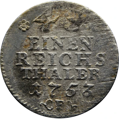 1⁄48 Thaler - Frederick II back