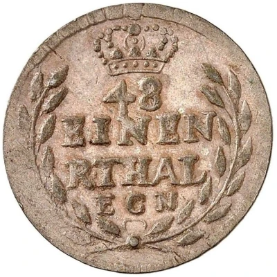 1⁄48 Thaler - Frederick II back