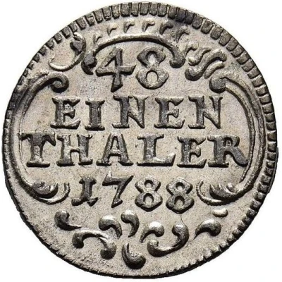 1⁄48 Thaler - Frederick I back