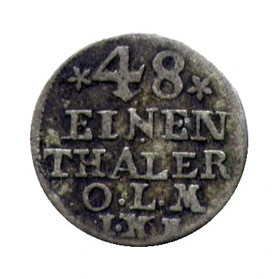 1⁄48 Thaler - Frederick V of Denmark back