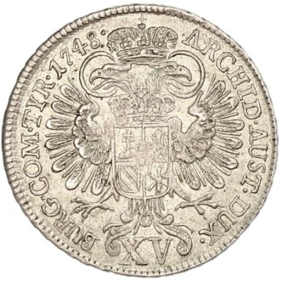 15 Kreuzers - Maria Theresia Vienna back