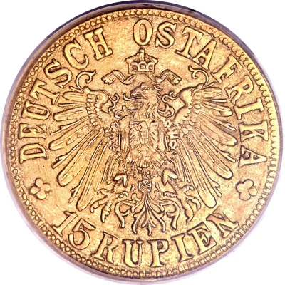 15 Rupien - Wilhelm II Tabora emergency coinage front