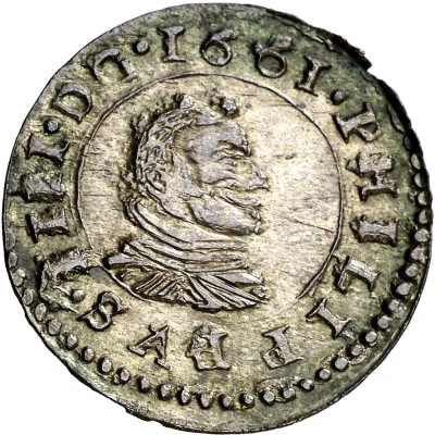 16 Maravedis - Philip IV large bust front