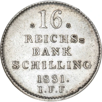 16 Reichsbank Schilling - Frederik VI back