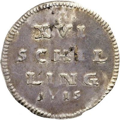 16 Schilling Swedish Occupation back