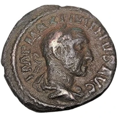 Æ18 - Maximinus I Eros on dolphin front