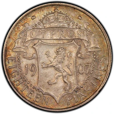 18 Piastres - Edward VII back