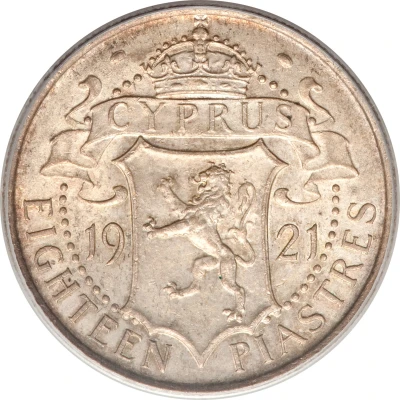 18 Piastres - George V back