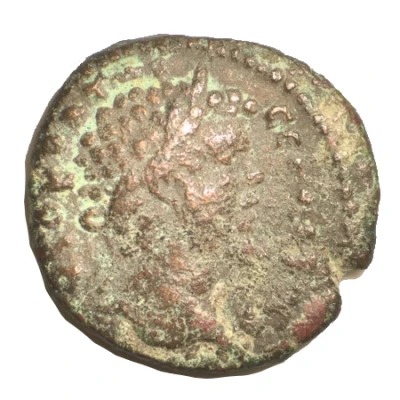 Æ19 - Septimius Severus and Abgar VIII Edessa front