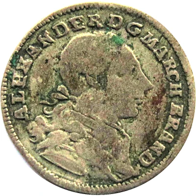 2-½ Kreuzer - Christian Frederick Charles Alexander front