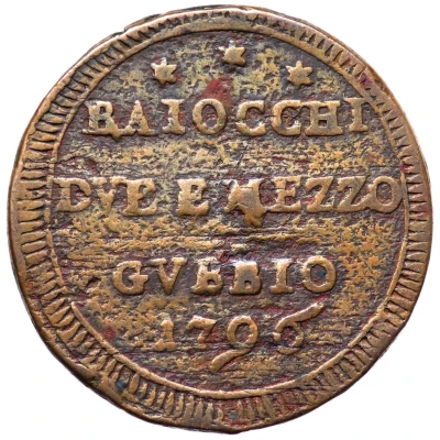 2½ Baiocchi - Pius VI front