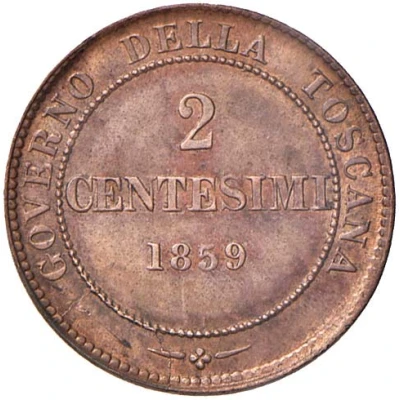 2 Centesimi - Victor Emmanuel II Tuscany back