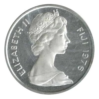 2 Cents - Elizabeth II 3rd portrait; Silver Proof Issue front