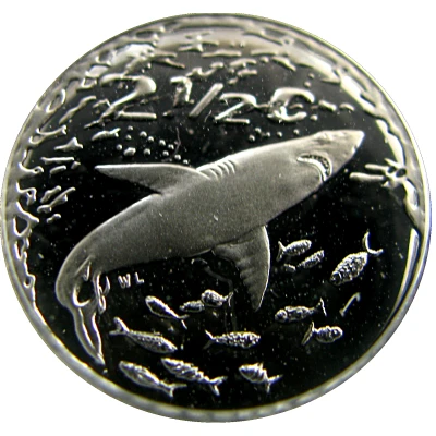 2½ Cents Great White Shark back