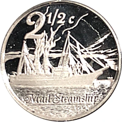 2½ Cents Mail Steamship back