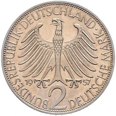 2 Deutsche Mark Max Planck - Pattern front