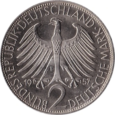 2 Deutsche Mark Max Planck front