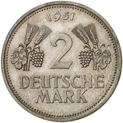 2 Deutsche Mark Pattern back