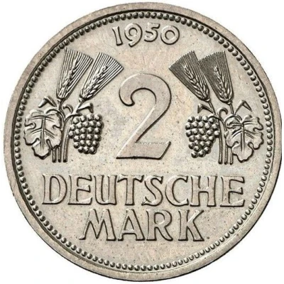 2 Deutsche Mark Pattern back