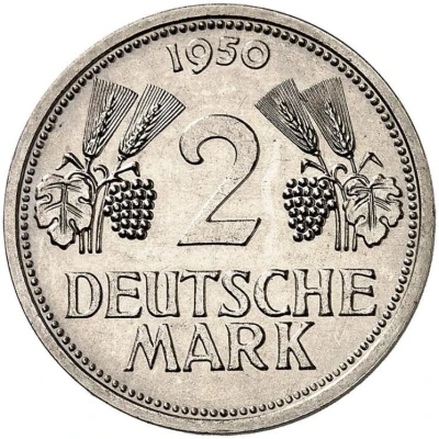 2 Deutsche Mark Pattern back