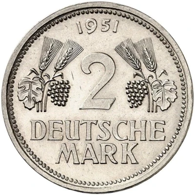 2 Deutsche Mark Pattern back