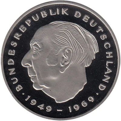 2 Deutsche Mark Theodor Heuss front