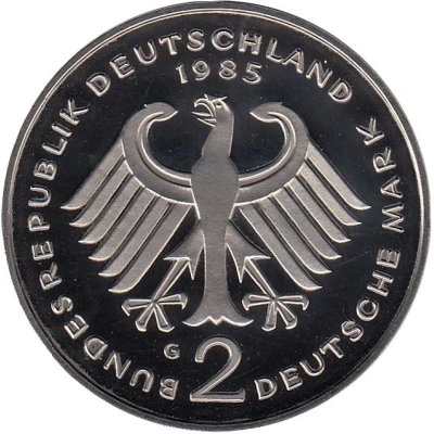 2 Deutsche Mark Theodor Heuss back