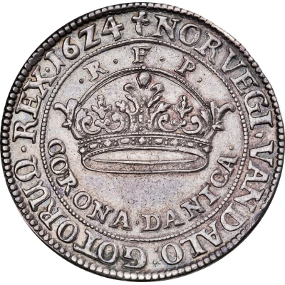 2 "Dicke" Krone - Christian IV closed crown back