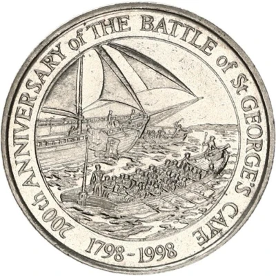 2 Dollars Battle of St. George's Caye back