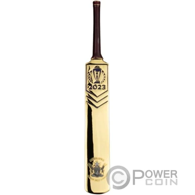 2 Dollars Bond Coin Cricket Bat front