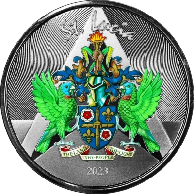 2 Dollars Coat of Arms; Colourized back