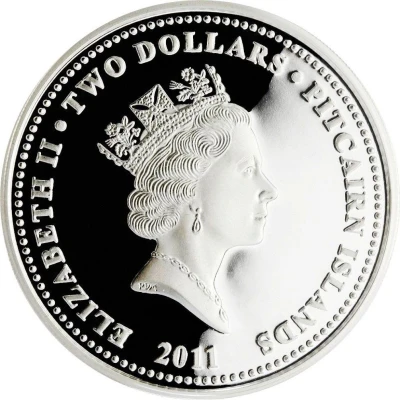 2 Dollars - Elizabeth II Alice in Wonderland front