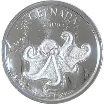 2 Dollars - Elizabeth II Caribbean Reef Octopus back