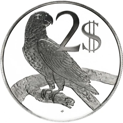 2 Dollars - Elizabeth II Cuban Parrot back