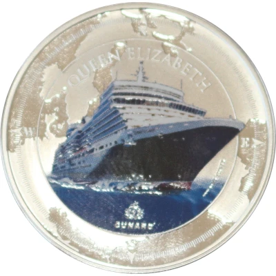 2 Dollars - Elizabeth II Cunard Ship in color back